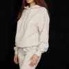Halo Oatmeal Cotton Fleece-Back Oversized Hoodie