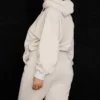 Halo Oatmeal Cotton Fleece-Back Oversized Hoodie