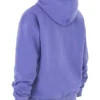Halo Purple Cotton Fleece-Back Oversized Hoodie