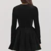 Harmony Black Stretch Velvet Cropped Bolero