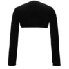 Harmony Black Stretch Velvet Cropped Bolero