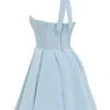 Harriet Bluebell Cotton Halter Mini Dress