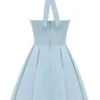 Harriet Bluebell Cotton Halter Mini Dress