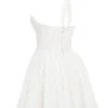 Harriet White Broderie Anglais Halter Mini Dress