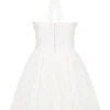 Harriet White Broderie Anglais Halter Mini Dress