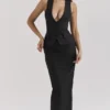 Hart Black Twill Maxi Skirt