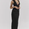 Hart Black Twill Maxi Skirt