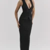 Hart Black Twill Maxi Skirt