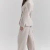 Hayden Beige High Waist Tailored Trousers