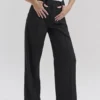 Hayden Black Wide Leg High Waist Tailored Trousers