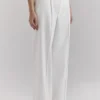Hayden White Wide Leg High Waist Tailored Trousers