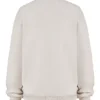 Haze Cloud Cotton Fleece-Back Crew Neck Sweatshirt