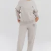 Haze Cloud Cotton Fleece-Back Crew Neck Sweatshirt