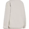Haze Cloud Cotton Fleece-Back Crew Neck Sweatshirt