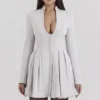 Heiress French Dove Contour Mini Dress