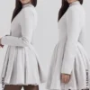 Heiress French Dove Contour Mini Dress