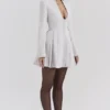 Heiress French Dove Contour Mini Dress