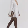 Heiress French Dove Contour Mini Dress