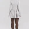 Heiress French Dove Contour Mini Dress