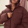 Hero Chocolate Oversized C Shape Puffer Jacket