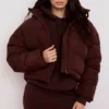 Hero Chocolate Oversized C Shape Puffer Jacket