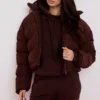 Hero Chocolate Oversized C Shape Puffer Jacket