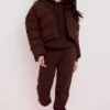 Hero Chocolate Oversized C Shape Puffer Jacket