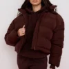 Hero Chocolate Oversized C Shape Puffer Jacket