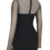 Holly Black Plunge Mini Dress
