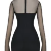 Holly Black Plunge Mini Dress