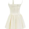 Honor Buttermilk Ribbon Detailed Mini Dress