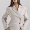Hudson Beige Hourglass Blazer