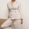 Hudson Beige Hourglass Blazer