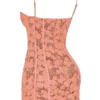 Ilayda Sorbet Embroidered Floral Lace Mini Dress
