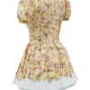 Imani Honeyflower Print Pleated Cotton Mini Dress
