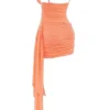 India Sorbet Gathered Mini Dress