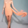 India Sorbet Gathered Mini Dress