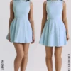 Ingrid Tuscan Blue Twill Mini Dress