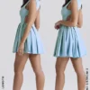 Ingrid Tuscan Blue Twill Mini Dress