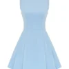Ingrid Tuscan Blue Twill Mini Dress