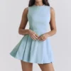 Ingrid Tuscan Blue Twill Mini Dress