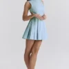 Ingrid Tuscan Blue Twill Mini Dress