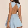 Ingrid Tuscan Blue Twill Mini Dress
