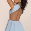 Ingrid Tuscan Blue Twill Mini Dress