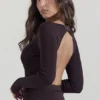 Inoe Espresso Open Back Bodysuit