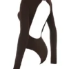 Inoe Espresso Open Back Bodysuit