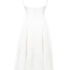 Isabeau Ivory Textured Satin Corset Midi Dress