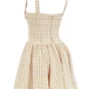 Isadora Gingerbread Gingham Mini Dress
