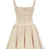 Isadora Gingerbread Gingham Mini Dress