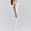 Isis Ivory Satin Corset Maxi Dress